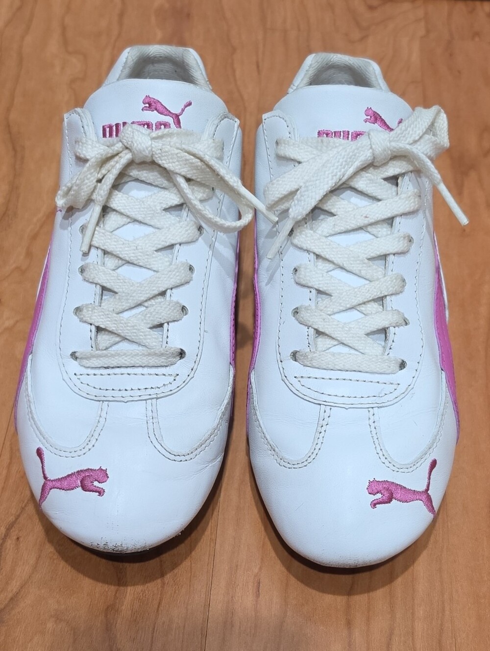 PUMA Speed Cat ST Low Top Lace-Up Athletic Sneakers White/ Pink Black 300535-07 - Picture 3 of 16